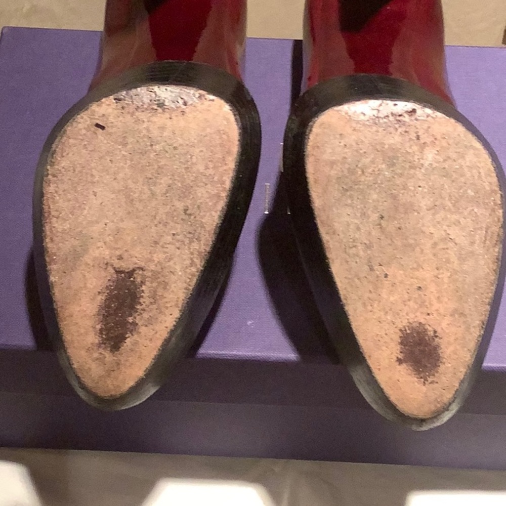 Stuart Weitzman Dark Red Heels With Box - image 6